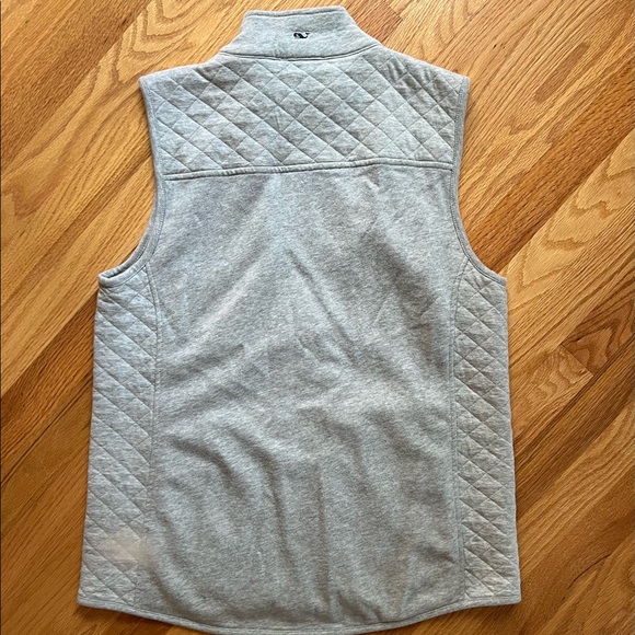 VINEYARD VINES VEST SHEP SHIRT QUILTED PANEL GRAY SIZE MEDIUM - Picture 2 of 4